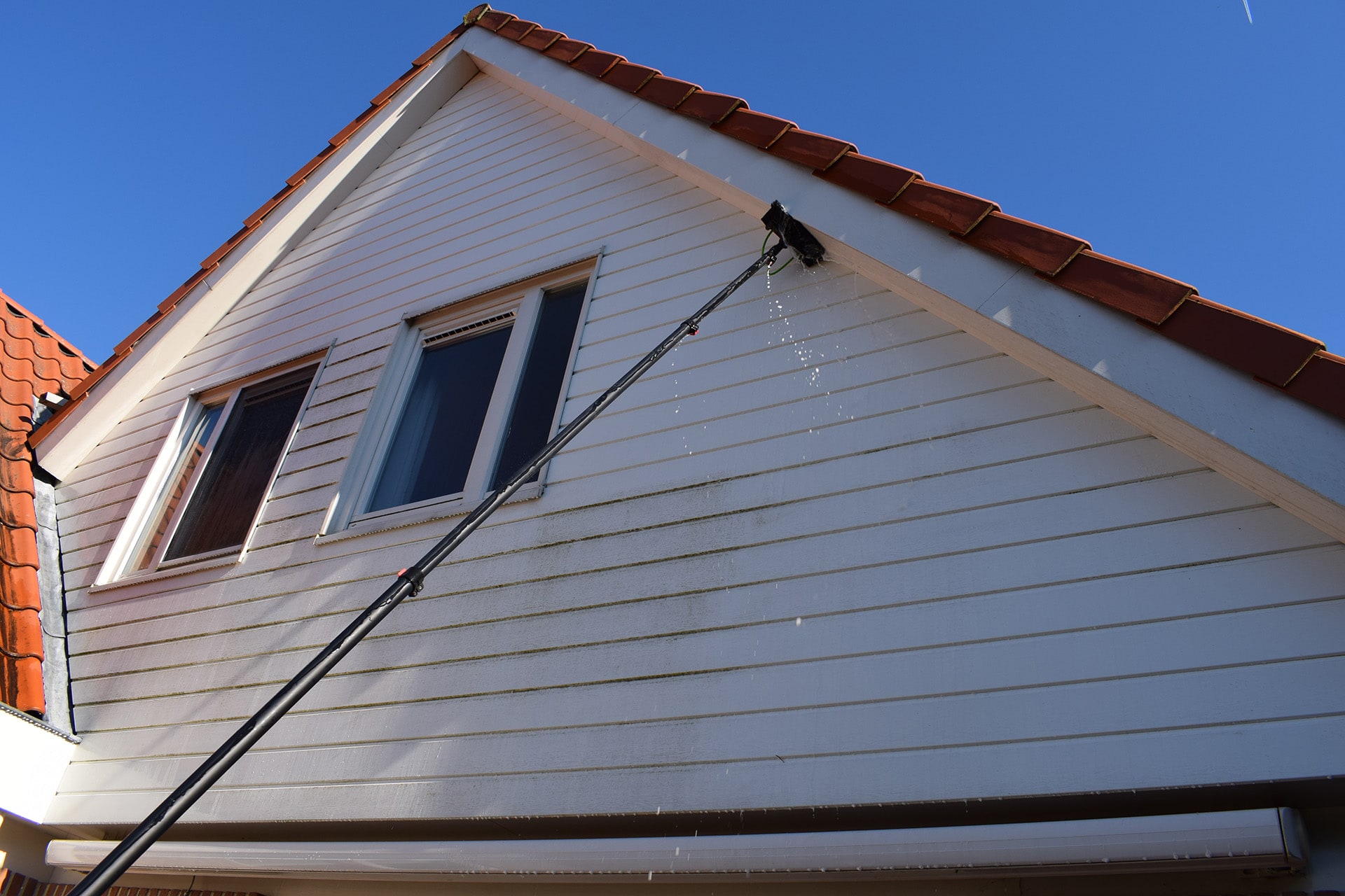 telescoopsteel met vijfvlaksborstel voor houtreiniging