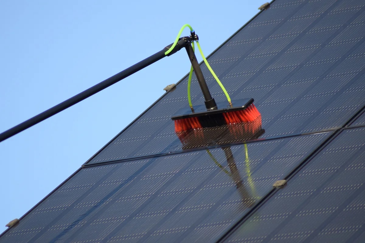 xxl hoek adapter telescoopsteel voor zonnepanelen reiniging