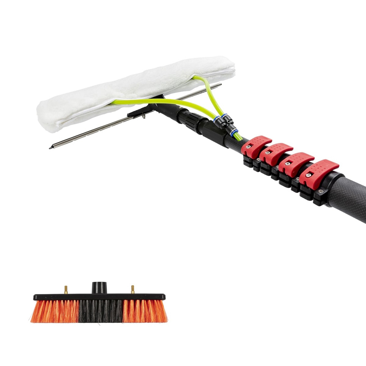 Carbon Fiber telescoopsteel met inwasser-trekkerset