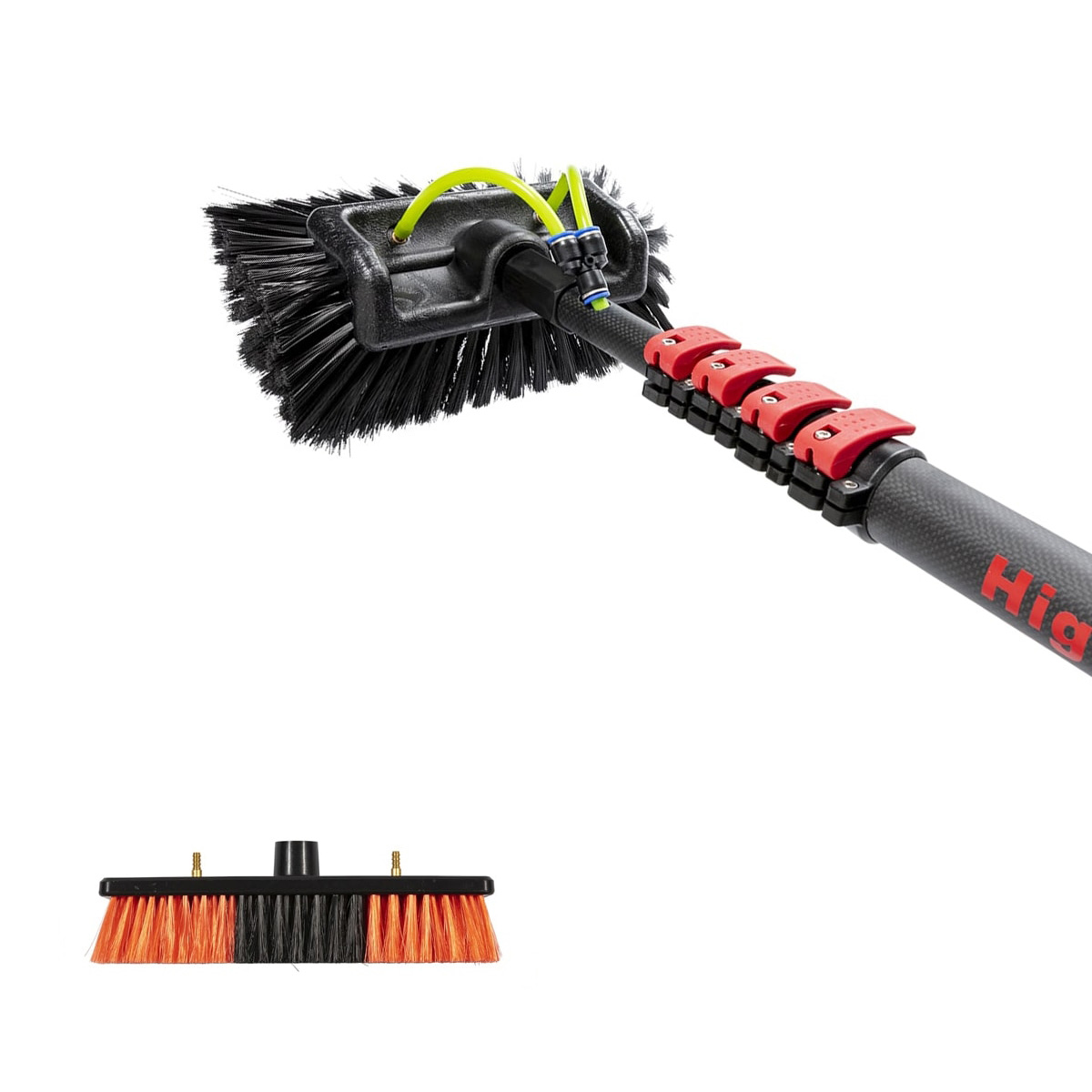 3K Full Carbon telescoopsteel met vijfvlaksborstel